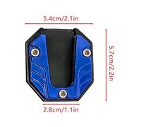 Béquille de moto Extension de béquille de moto, plaque de support de pied, support latéral de pied, coussinet d'extension de béquille, lève-roue, support latéral(Blue 1PC)