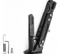 Béquille de Moto pour Peugeot Citystar 50 125 200 2012-2025,Support Stationnement églable Support Pied Support Pied Latéral Antidérapant Pièces Détachées Moto,Black
