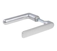 Béquille de porte double saillie réduite argent - Carré 7 mm - Golf - Vachette