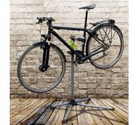 Béquille de réparation pour vélo Béquille de présentation Béquille d'exposition avec porte-outils pliable & réglable en hauteur 105-145 cm