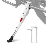 Béquille de vélo de 24 à 28 pouces réglable en hauteur - Béquille arrière de vélo universelle avec pied en caoutchouc antidérapant pour VTT, vélo électrique et vélo de route