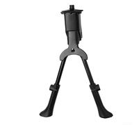 Béquille de vélo réglable en acier pour VTT de 26 à 29 pouces avec pied de soutien central pour des tâches de stationnement et d'entretien stables - Couleur noire