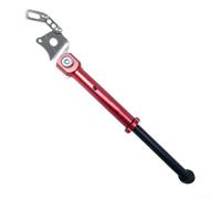 Béquille de vélo réglable pour vélos pliables de 35,6 à 50,8 cm, béquille centrale en alliage d'aluminium avec tapis de pied antidérapant, compatible avec les vélos de 40,6 à 45,7 cm (rouge