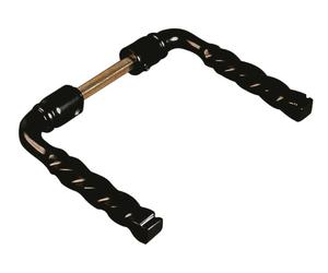 Béquille double aluminium torsadée C7 x 95 mm 110267NO