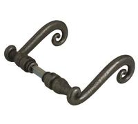 Béquille double Aquitaine époxy noir 2 portées carré 8mm - BOUVET - 14819