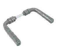 Béquille double Bellac fer cementé poli verni 2 portées carré 7mm - BOUVET - B48DB8232