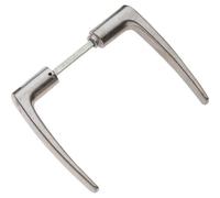 poigneé de porte double carré de 6 aluminium poli