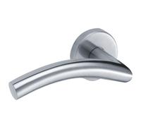 Béquille double contrecoudée 492 sur rosace ronde en inox - LINOX