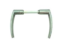 Béquille Double Dac en Aluminium Poli, 1 Portée, Fixation Polybloc, 7mm x 80mm, grise