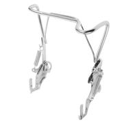 Béquille Double de Moto en Acier Argenté, Support Réglable | Installation Facile, Structure Robuste pour Vélo Électrique et Moto, Double Appui, Charge Lourde