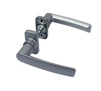 Béquille double Hera FAPIM Carré de 8 - Profil 40 à 55 mm - gris argent - 2041I_G6