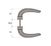 Béquille double HORUS pour alu et métal finition blanc - HOPPE - 2051_32
