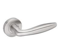 Béquille double JADE semi massive sur rosace bec de cane inox 1594 - HERACLES - B-INOX-12 Inox