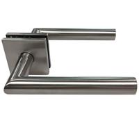 Béquille double JADE slim sans rosace diamètre 19mm carrée inox brossée - HERACLES - B-INOX-SLC02