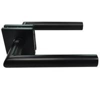 Béquille double JADE slim sans rosace diamètre 19mm carrée noir PVD - HERACLES - B-INOX-SLC02N