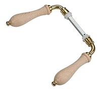 Bequille double poire, bois brut, laiton massif, 7x80, 1 ou 2 portées, fixation goupille, dubois industries