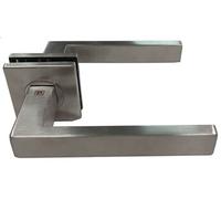 Béquille double rectangle JADE Slim SLC03 sur rosace carré inox bronzé - - B-INOX-SLC03