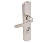 Béquille double sur plaque de sécurité type Artis clé I finition chromé velours