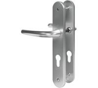 Béquille double sur plaques rénovation San Diégo en 195 mm argent clé I - HOPPE Argent aspect aluminium F1 G