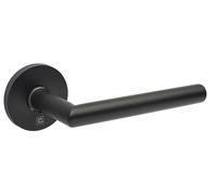 Béquille double sur rosace JADE slim noir mat bec de cane diamètre 16 mm HERACLES B-INOX-SL01N