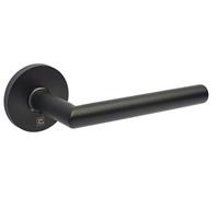 Béquille double sur rosace JADE slim noir mat bec de cane diamètre 16mm - - B-INOX-SL01N