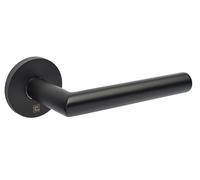 Béquille double sur rosace JADE slim noir mat bec de cane diamètre 19mm SL02 - HERACLES - B-INOX-SL02N