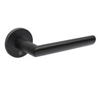 Béquille double sur rosace JADE slim ovale SL00N noir mat HERACLES B-INOX-SL00N