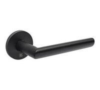 Béquille double sur rosace JADE slim ovale SL00N noir mat - HERACLES - B-INOX-SL00N