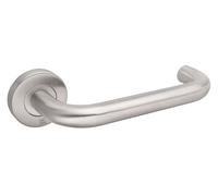 Béquille double XL sur rosace JADE bec de cane spécial PMR inox 1294 Héraclès B-INOX-02XL