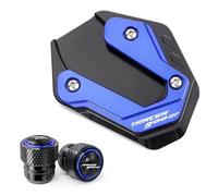 Béquille Latérale De Moto Coussinet Grossissant Couvercle De Valve De Pneu pour Yamaha pour Tracer 900GT 900 GT 2017-2019 2020(Blu)
