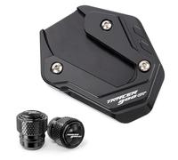 Béquille Latérale De Moto Coussinet Grossissant Couvercle De Valve De Pneu pour Yamaha pour Tracer 900GT 900 GT 2017-2019 2020(Noir)