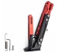 Béquille Latérale de Moto pour Indian Scout Bobber 2021 2022 2023 2024 2025, Support de Stationnement Réglable Support de Pied de Moto, Support Latéral de Moto Rechange Cric de Levage,D Red