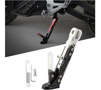 Béquille Latérale de Moto pour Peugeot Vivacity Electric 2012, Moto Réglable Aluminium Renforcé Base Antidérapante Support Stationnement Stable Jeu,A Silver