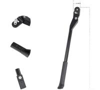 Béquille latérale de vélo en alliage d'aluminium à dégagement rapide | Alliage d'aluminium léger, hauteur réglable de 61 à 74,9 cm, axe à dégagement rapide, finition noire, montage arrière (66 cm)