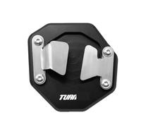 Béquille Latérale Moto Plaque D'extension De Béquille En Aluminium CNC, Accessoires De Moto Pour TUAREG 660 2021 2022, Support Latéral De Pied, Coussinet D'agrandissement(Black)