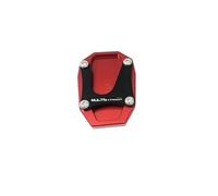 Béquille Latérale Moto Pour D┐ucati M┐ultistrada V4 V4S Sport 2021 2022 Support latéral de moto agrandisseur de pied plaque de Support de béquille couverture de coque(Red,With logo)