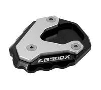 Béquille Latérale Moto Pour H-onda CB500X 2019 2020 2021 CB 500X CB500 X béquille de moto pied béquille latérale extension plaque de support agrandir(Black,With logo)