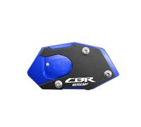 Béquille Latérale Moto Pour H┐onda CBR650F 2014 2015 2016 2017 2018 Moto CNC Béquille Plaque D'extension Pied Support Latéral Agrandir Coussinet(Blue)