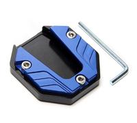 Béquille Latérale Moto Pour moto universelle vélos côté trépied siège béquille Extender pied support latéral Extension pied coussinet plaque vélo modifié jambe orthèse(Blue)