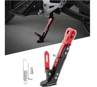 Béquille Latérale Moto pour Peugeot BlackSat 125 2010, Béquille Moto avec Jeu Ressorts Support Pied stationnement latéral Trépied Accessoires,A Red