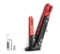 Béquille Latérale Moto pour Yamaha Tracer 900 2017-2024, Capacité De Charge Extrêmement éLevée Hauteur Réglable Base Antidérapante Béquille De Moto,Red