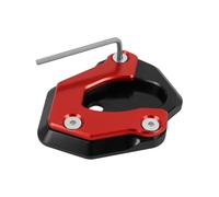 Béquille Latérale Moto Pour Z650 Z900 Z900RS Z 650 900 RS 2017-2024, plaque d'extension de support d'agrandissement de béquille, coussinet de béquille latérale de moto(Red,NO LOGO)