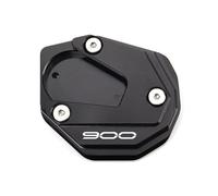 Béquille Latérale Plaque De Béquille pour Moto pour Kawasaki pour Z900 pour Z900RS pour Z900 RS SE 2017-2025 Repose-Pieds Élargi pour Béquille Latérale Agrandir Pad(Noir)