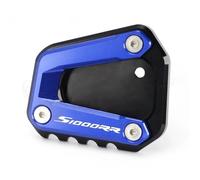 Béquille Latérale pour Moto pour S1000RR 2009-2018 Extension De Béquille Latérale, Plaque De Support Antidérapante Latérale Béquille Agrandir Pad(BLEU1)
