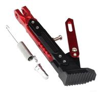 Béquille latérale réglable CNC pour moto avec réglage de la hauteur et de l'angle, construction en alliage d'aluminium pour un soutien stable au stationnement,