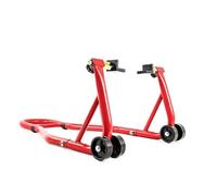 Béquille lève-Moto d'atelier avec Supports pour Roue arrière à Patins (Prise sous Bras oscillant) - Rouge
