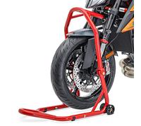 Béquille Moto Avant sous Colonne de Direction ConStands Front Head Classic Rouge adapteurs INCL.