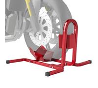 Béquille moto - HOMCOM - bloque roue 17 à 21 pouces - patins antidérapants inclus - métal époxy - rouge