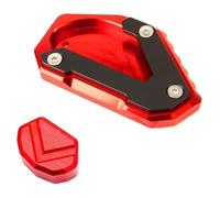 Béquille Pad Plaque Agrandisseur Extension De Béquille Latérale CNC Moto pour Suzuki pour VSTROM 650XT pour 650 DL650 2004-2020(Red-A Set)