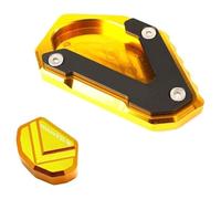 Béquille Pad Plaque Agrandisseur Extension De Béquille Latérale CNC Moto pour Suzuki pour VSTROM 650XT pour 650 DL650 2004-2020(Gold-A Set)